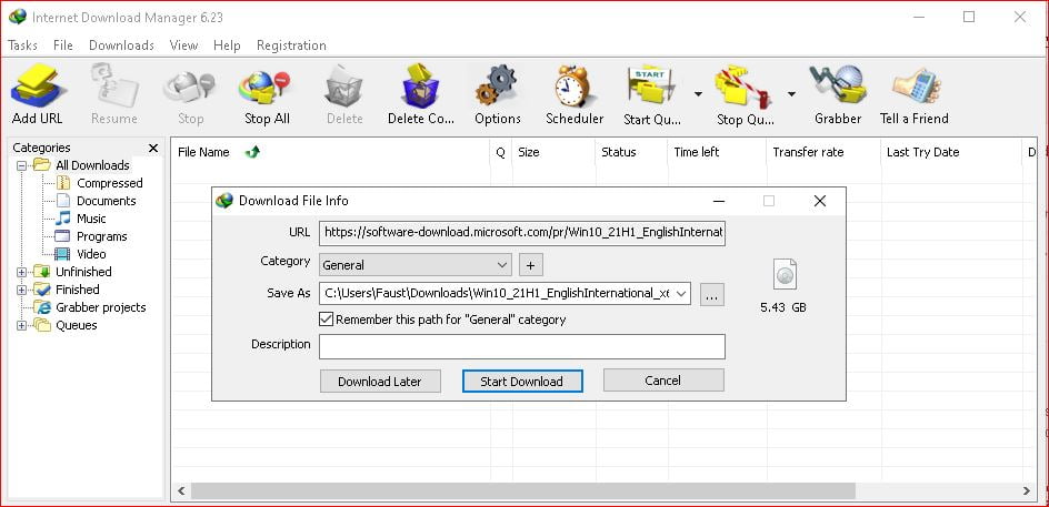Internet Download Manager accelerator download tool and program