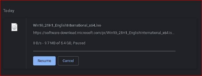 Windows 10 21H1 English International 64bit ISO file