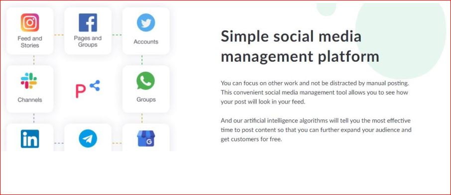 Simple social media management platform