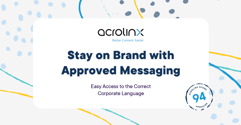 Acrolinx brand messaging voice.